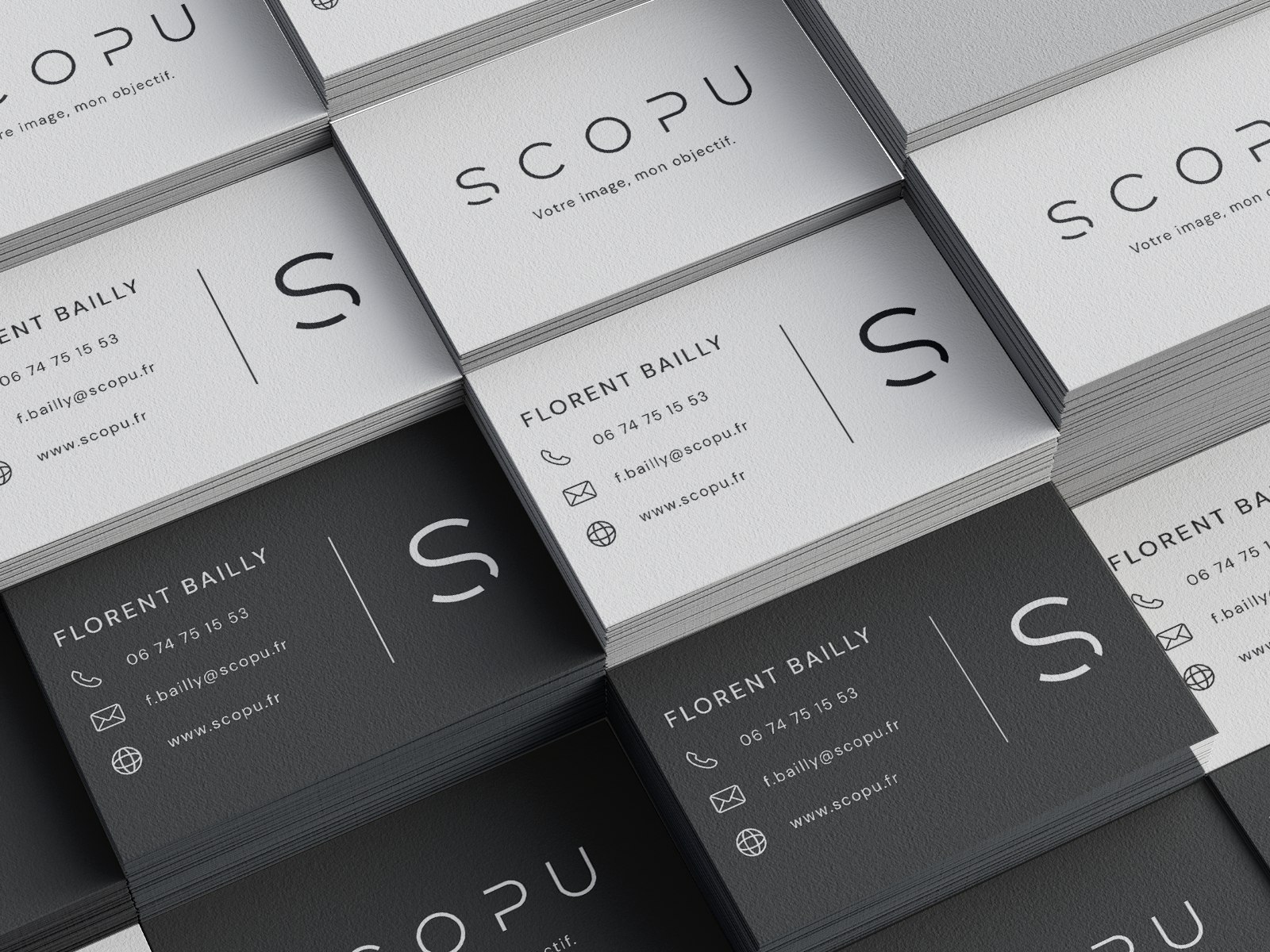 Mockup de la carte de visite SCOPU